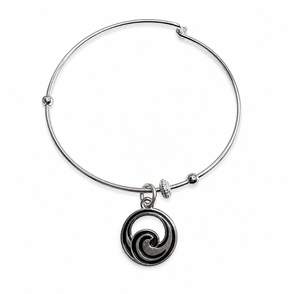 Vantel Pearls Elements Water Bracelet B9109 Silver Swirl Charm Retired